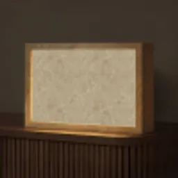 Beige - Marmer - Witte aders Light Box met kabel (Tafellamp) klein 924 -z3d_website