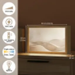 Beige - Natuur - Abstract - Modern Light Box met kabel (Tafellamp) klein -USP_EN