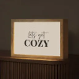 Beige - Winter - Quote - Cozy Light Box met kabel (Tafellamp) klein -z3d_website