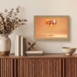 Drank - Oranje - Glitter - Disco Light Box met kabel (Tafellamp) klein -sfeer2