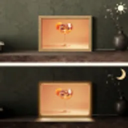 Drank - Oranje - Glitter - Disco Light Box met kabel (Tafellamp) klein -sfeer3