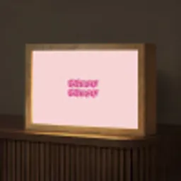 Bisou - Roze - Schaduw Light Box met kabel (Tafellamp) klein -z3d_website