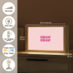 Bisou - Roze - Schaduw Light Box met kabel (Tafellamp) klein -USP_EN