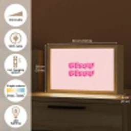 Bisou - Roze - Dikke letters Light Box met kabel (Tafellamp) klein -USP_EN