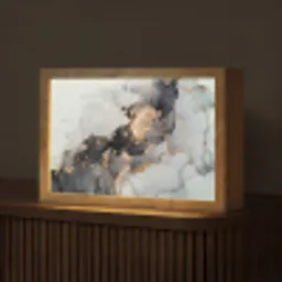 Zwart - Marmer - Luxe - Goud Light Box met kabel (Tafellamp) klein -z3d_website