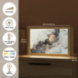 Zwart - Marmer - Luxe - Goud Light Box met kabel (Tafellamp) klein -USP_EN