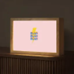 Blah - Bliksem - Roze Light Box met kabel (Tafellamp) klein -z3d_website