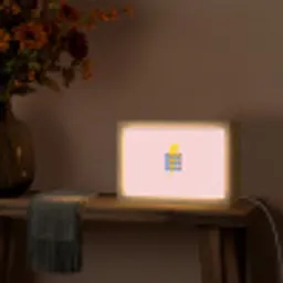 Blah - Bliksem - Roze Light Box met kabel (Tafellamp) klein -sfeer4