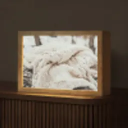 Deken - Wit - Boomstronk - Winter - Sneeuw Light Box met kabel (Tafellamp) klein -z3d_website