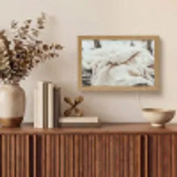 Deken - Wit - Boomstronk - Winter - Sneeuw Light Box met kabel (Tafellamp) klein -sfeer2