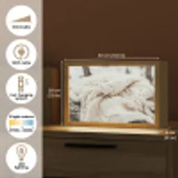 Deken - Wit - Boomstronk - Winter - Sneeuw Light Box met kabel (Tafellamp) klein -USP_EN