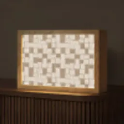 Blok - Patroon - Bruin Light Box met kabel (Tafellamp) klein 924 -z3d_website