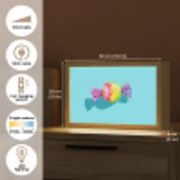 Blauw - Snoep - Regenboog Light Box met kabel (Tafellamp) klein -USP_EN