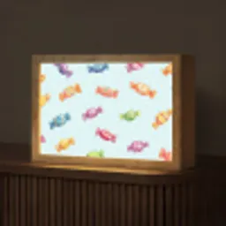 Blauw - Patroon - Snoep Light Box met kabel (Tafellamp) klein -z3d_website