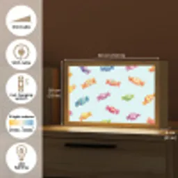 Blauw - Patroon - Snoep Light Box met kabel (Tafellamp) klein -USP_EN