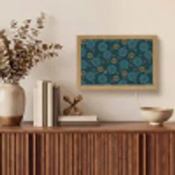 Blauw - Patroon - Retro Light Box met kabel (Tafellamp) klein 924 -sfeer2