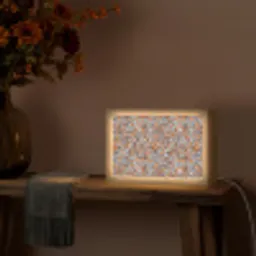 Blauw - Waterverf - Chaos Light Box met kabel (Tafellamp) klein 924 -sfeer4