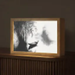 Boot - Rivier - Bamboe - Wit Light Box met kabel (Tafellamp) klein -z3d_website