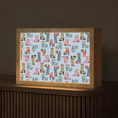 Laarzen - Patroon - Disco Light Box met kabel (Tafellamp) klein 924 -z3d_website