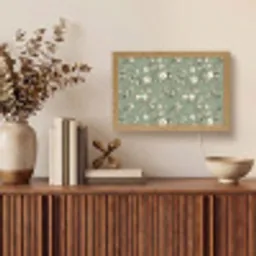 Botanisch - Vogels - Groen Light Box met kabel (Tafellamp) klein 924 -sfeer2