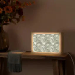 Botanisch - Bloemen - Groen Light Box met kabel (Tafellamp) klein 924 -sfeer4