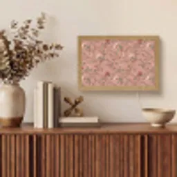 Botanisch - Bloemen - Roze Light Box met kabel (Tafellamp) klein 924 -sfeer2