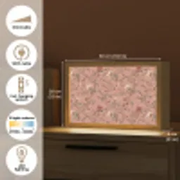 Botanisch - Bloemen - Roze Light Box met kabel (Tafellamp) klein 924 -USP_EN