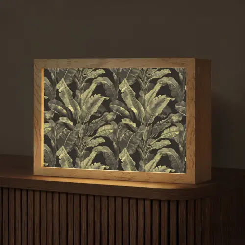 Botanisch - Bladeren - Groen Light Box met kabel (Tafellamp) klein 924 -z3d_website