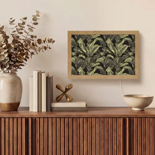 Botanisch - Bladeren - Groen Light Box met kabel (Tafellamp) klein 924 -sfeer2