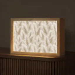 Botanisch - Patroon - Beige Light Box met kabel (Tafellamp) klein 924 -z3d_website