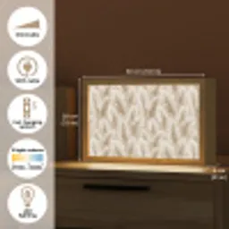 Botanisch - Patroon - Beige Light Box met kabel (Tafellamp) klein 924 -USP_EN