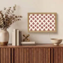 Botanisch - Patroon - Bordeaux Light Box met kabel (Tafellamp) klein 924 -sfeer2