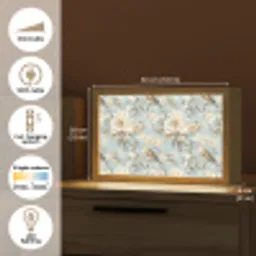 Botanisch - Zangvogel - Blauw Light Box met kabel (Tafellamp) klein 924 -USP_EN