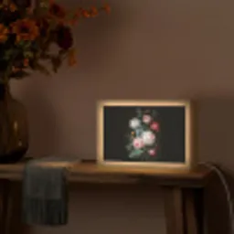 Boeket - Kleurrijk - Klassiek Light Box met kabel (Tafellamp) klein -sfeer4