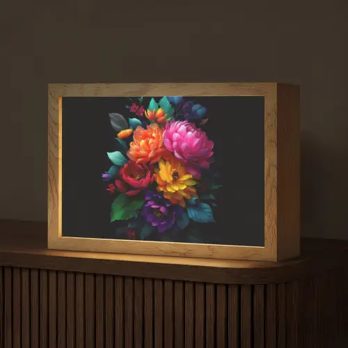 Boeket - Bloemen - Kleur Light Box met kabel (Tafellamp) klein -z3d_website