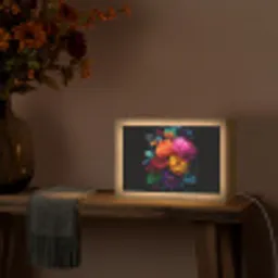 Boeket - Bloemen - Kleur Light Box met kabel (Tafellamp) klein -sfeer4