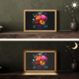 Boeket - Bloemen - Kleur Light Box met kabel (Tafellamp) klein -sfeer3