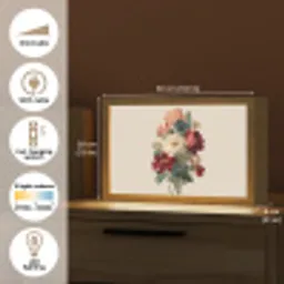 Boeket - Warme tinten - Elegant Light Box met kabel (Tafellamp) klein -USP_EN