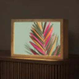 Tak - Bladeren - Kleurrijk - Schaduw Light Box met kabel (Tafellamp) klein -z3d_website