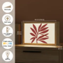 Tak - Bladeren - Rood Light Box met kabel (Tafellamp) klein -USP_EN