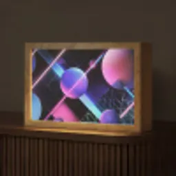 Bollen - Neon - Lijnen - Roze Light Box met kabel (Tafellamp) klein -z3d_website
