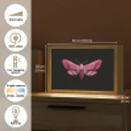 Vlinder - Roze - Nachtvlinder Light Box met kabel (Tafellamp) klein -USP_EN
