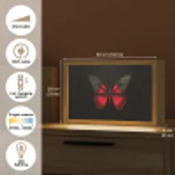 Vlinder - Rood - Contrast Light Box met kabel (Tafellamp) klein -USP_EN