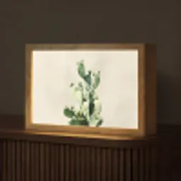 Cactus - Groen - Minimalistisch Light Box met kabel (Tafellamp) klein -z3d_website