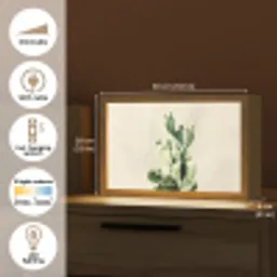 Cactus - Groen - Minimalistisch Light Box met kabel (Tafellamp) klein -USP_EN