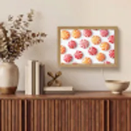 Snoep - Patroon - Rood - Oranje Light Box met kabel (Tafellamp) klein -sfeer2