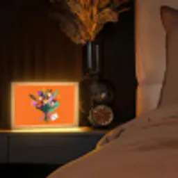 Kaartje - Boeket - Bloemen Light Box met kabel (Tafellamp) klein -sfeer1