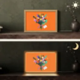 Kaartje - Boeket - Bloemen Light Box met kabel (Tafellamp) klein -sfeer3
