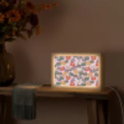 Cassette - Patroon - Roze Light Box met kabel (Tafellamp) klein 924 -sfeer4