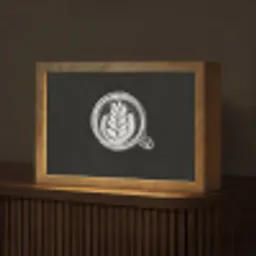 Krijttekening - Koffie - Latte art Light Box met kabel (Tafellamp) klein -z3d_website
